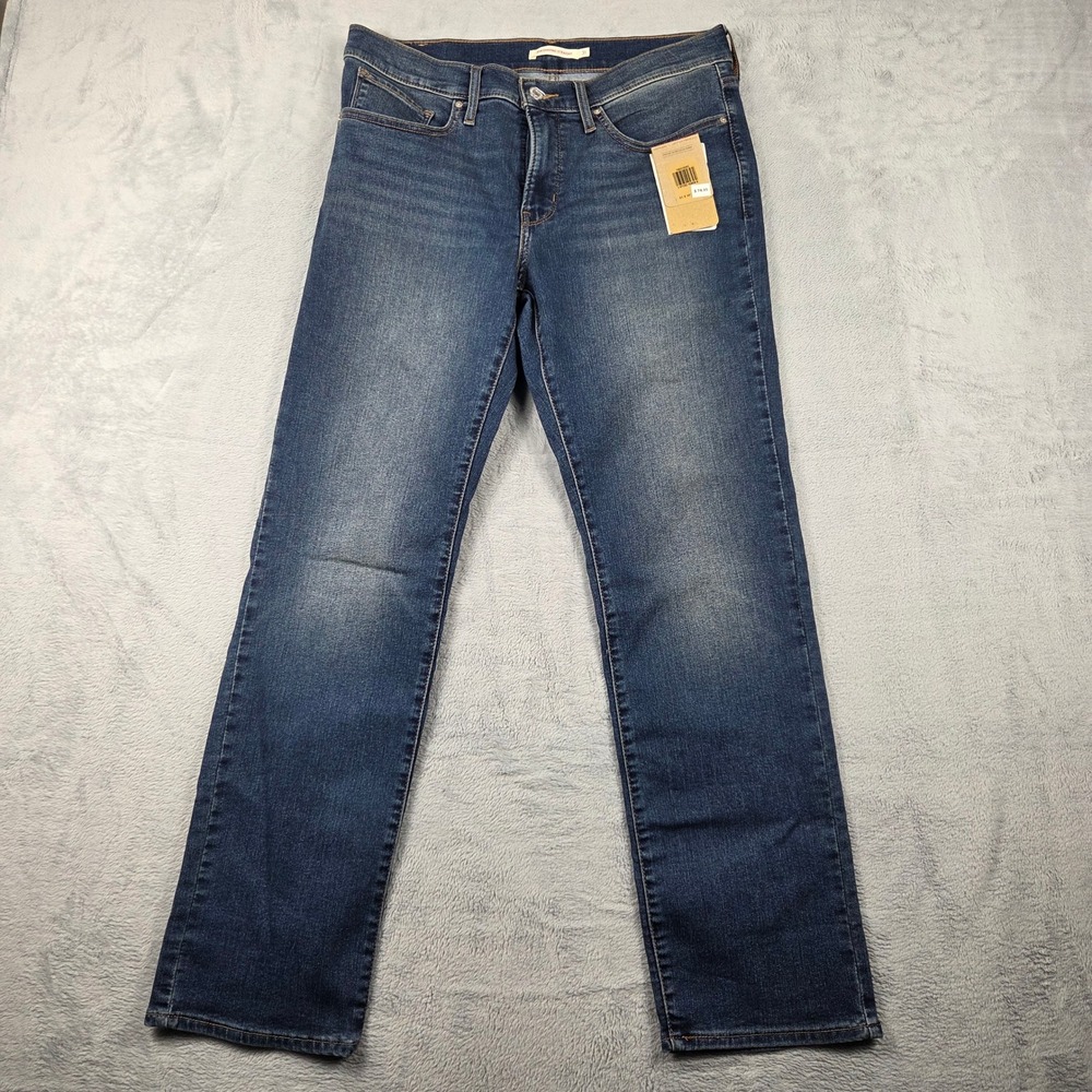 Levi's 314 Shaping Straight Jeans Men 31x30 Blue New 19631-0203 Stretch Denim